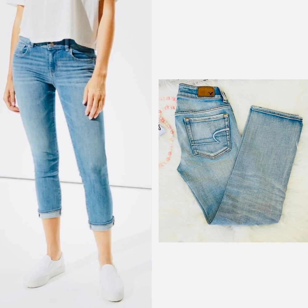 AE Outfitters Artist Crop Jeans, Size 00 Regular